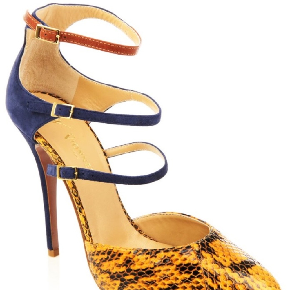 Vionnet - Snakeskin Heels Size 9.5 NEW IN BOX
